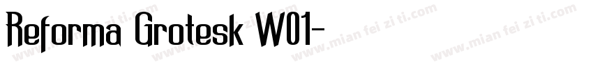 Reforma Grotesk W01字体转换